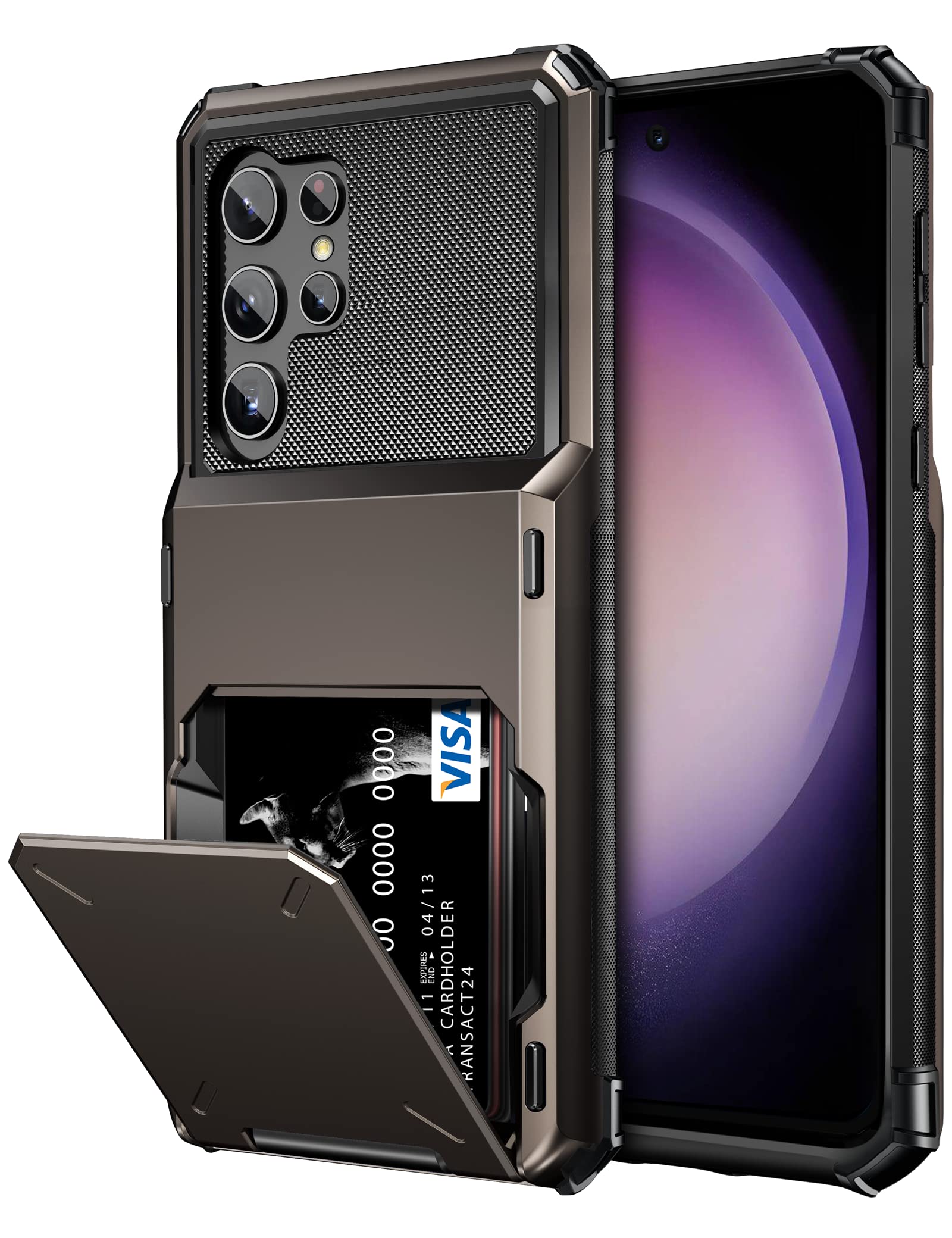 ZORBES S23 Ultra Samsung Cover With Hidden Card Slot, S23 Ultra Case Samsung S23 Ultra 5G Back Cover S23 Ultra Cover Shockproof Tpu Framed Phone Case Samsung Galaxy S23 Ultra Back Cover (6.8''), Grey ZORBES S23 Ultra Samsung Cover With Hidden Card Slot, S23 Ultra Case Samsung S23 Ultra 5G Back Cover S23 Ultra Cover Shockproof Tpu Framed Phone Case Samsung Galaxy S23 Ultra Back Cover (6.8''), Grey